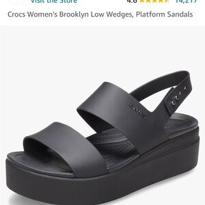 Platform croc sandals